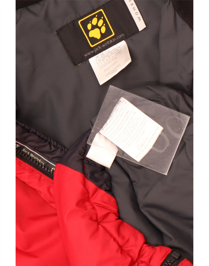 Damska kurtka wiatrówka Jack Wolfskin UK 14/16, duża, czerwona, blokowa