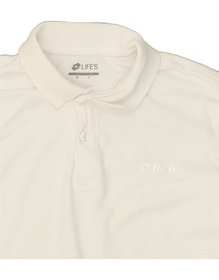 LOTTO Mens Polo Shirt Small White | Vintage Lotto | Thrift | Second-Hand Lotto | Used Clothing | Messina Hembry 