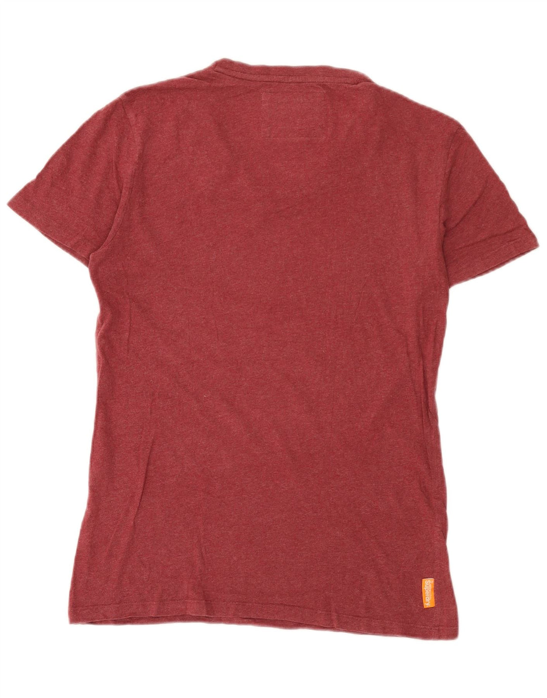 T-shirt męski Superdry, mały, bordowy, bawełniany