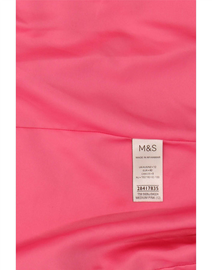 Marks & Spencer Damska marynarka z rękawami 3/4 i otwartymi, UK 12, średni róż