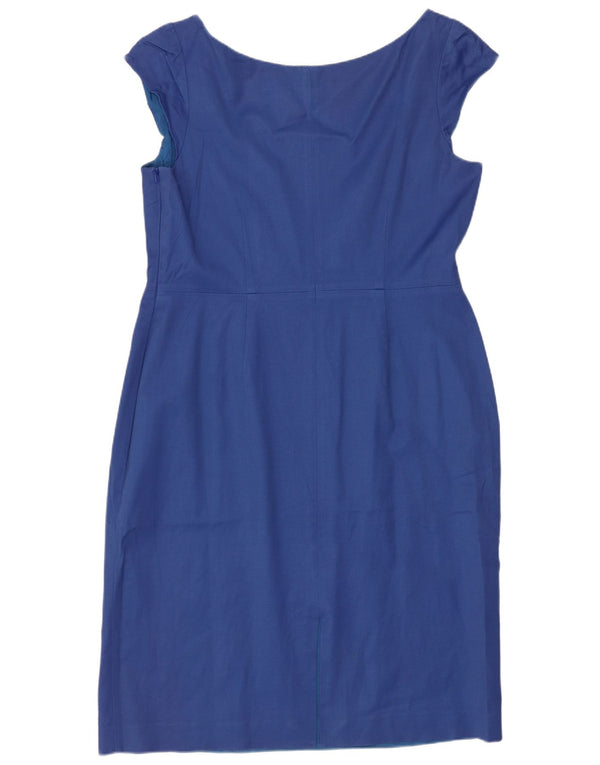 Damska sukienka płaszczowa Coast UK 16, duża niebieska bawełna