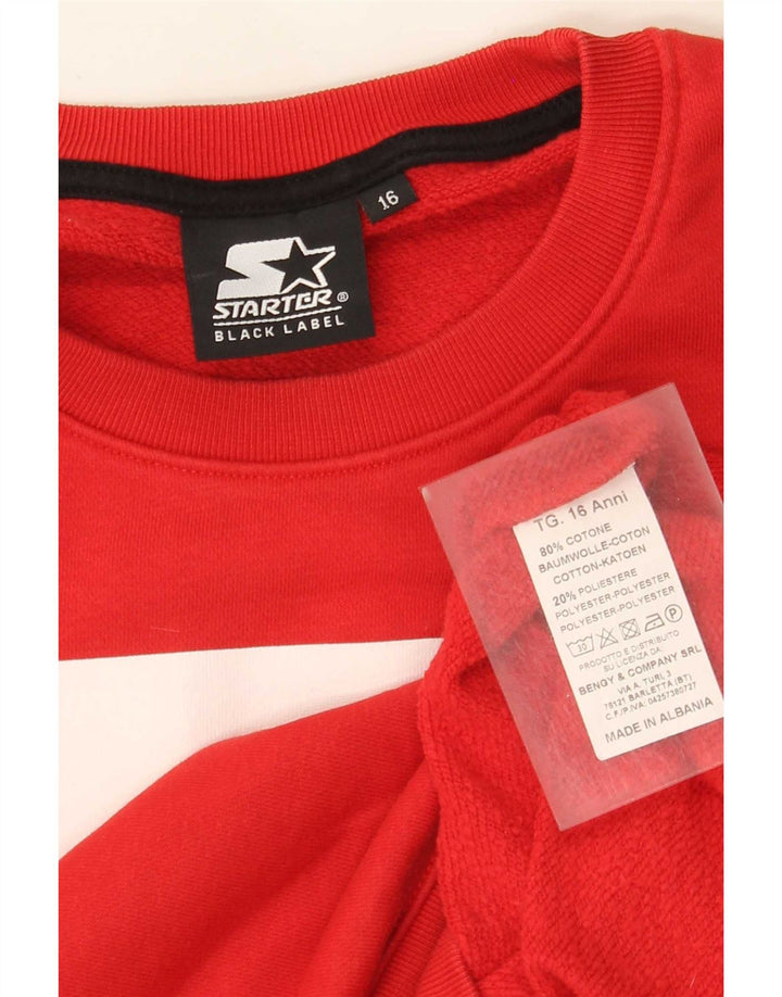 Bluza chłopięca Starter z grafiką, 15-16 lat, czerwona bawełna