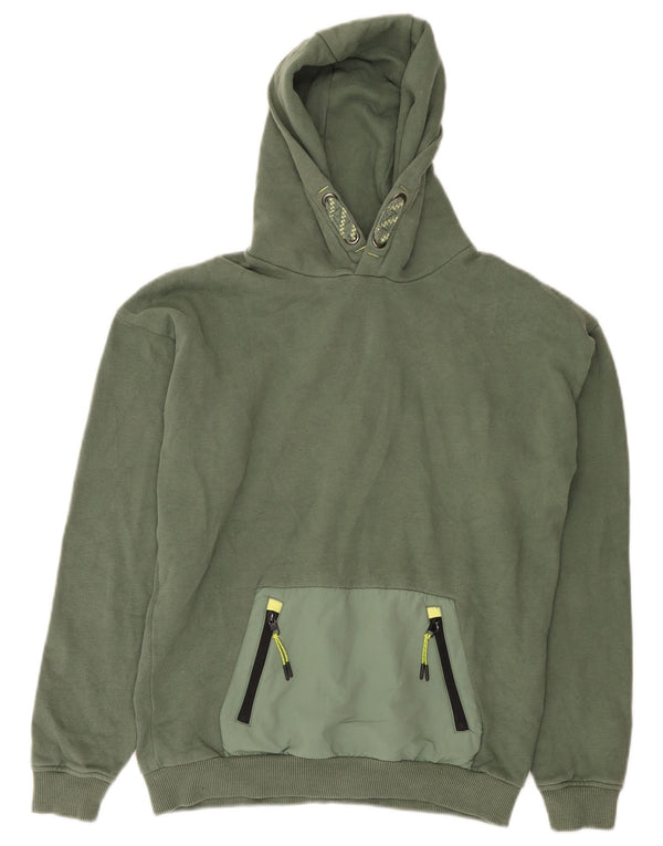 Marks & Spencer Chłopięcy sweter z kapturem 12-13 lat, bawełna khaki