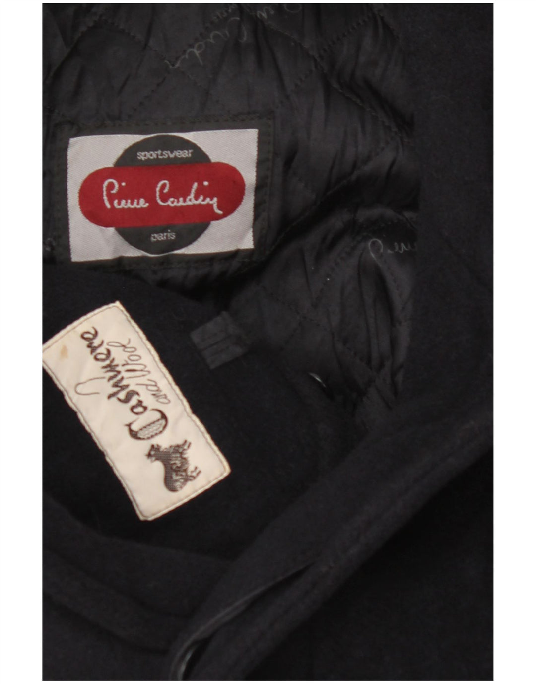 PIERRE CARDIN Płaszcz męski UK 40, duży, granatowy, kaszmirowy