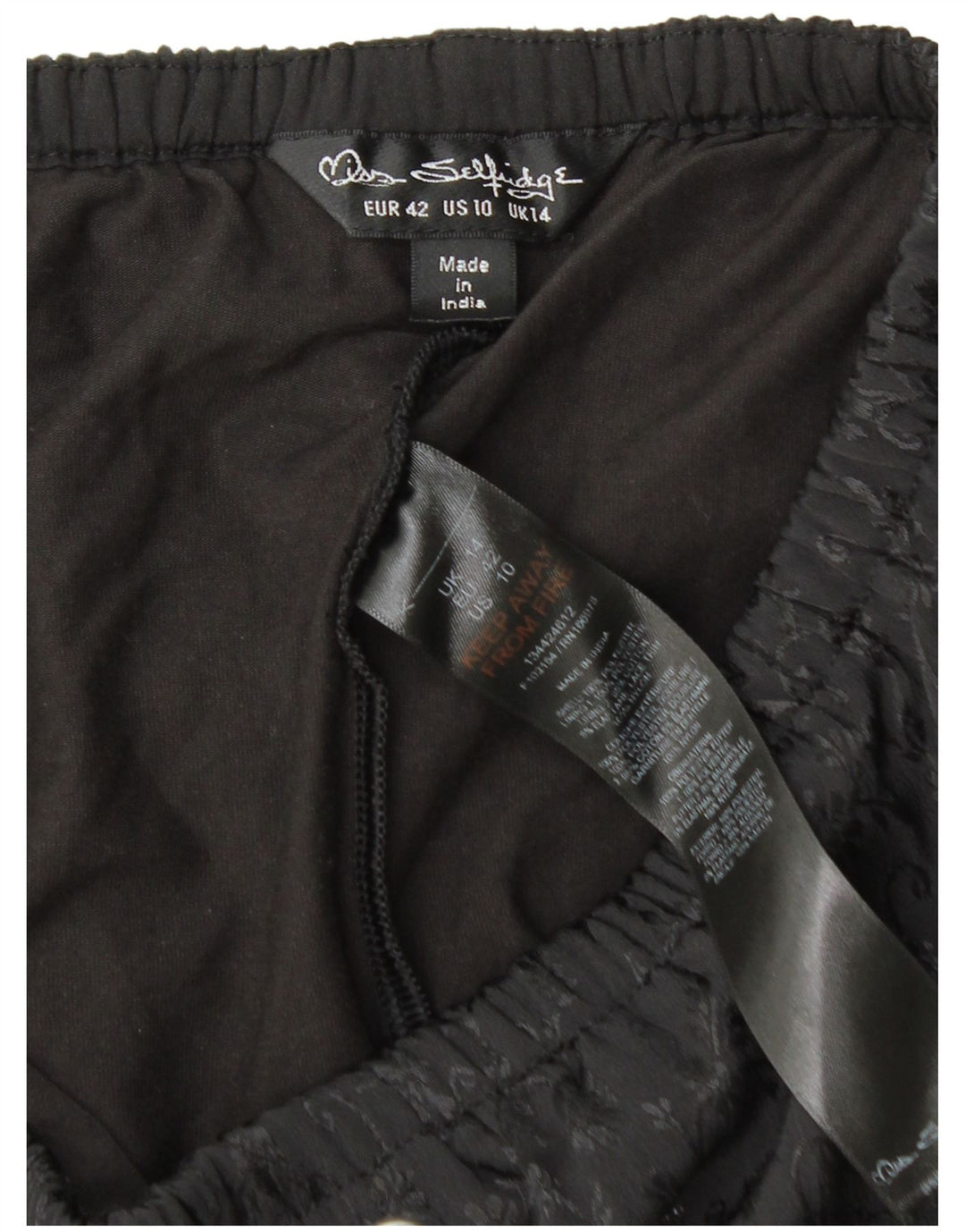 Skort damski Miss Selfridge UK 14, duży, czarny, z poliestru w kwiaty