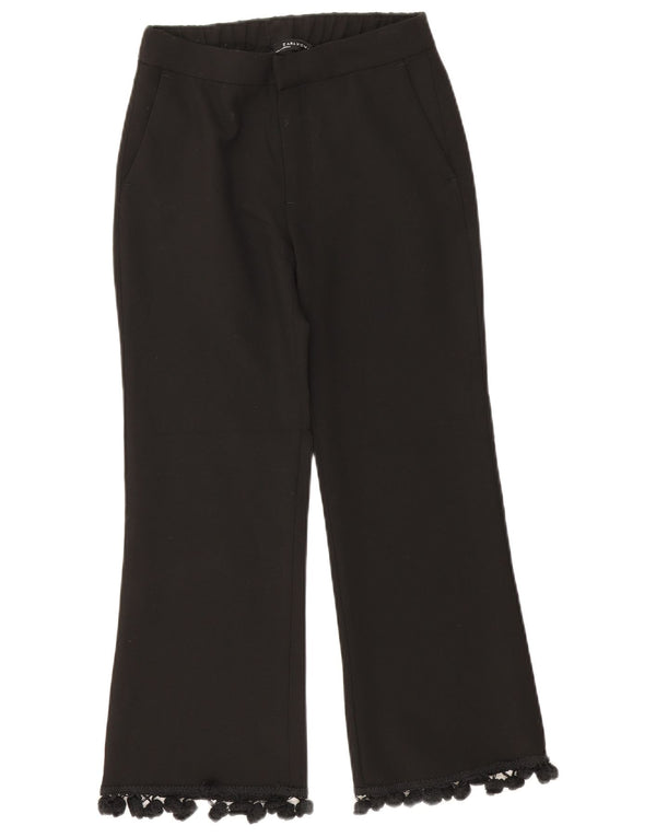 Damskie krótkie spodnie Zara Bootcut XS W24 L24 Czarny poliester
