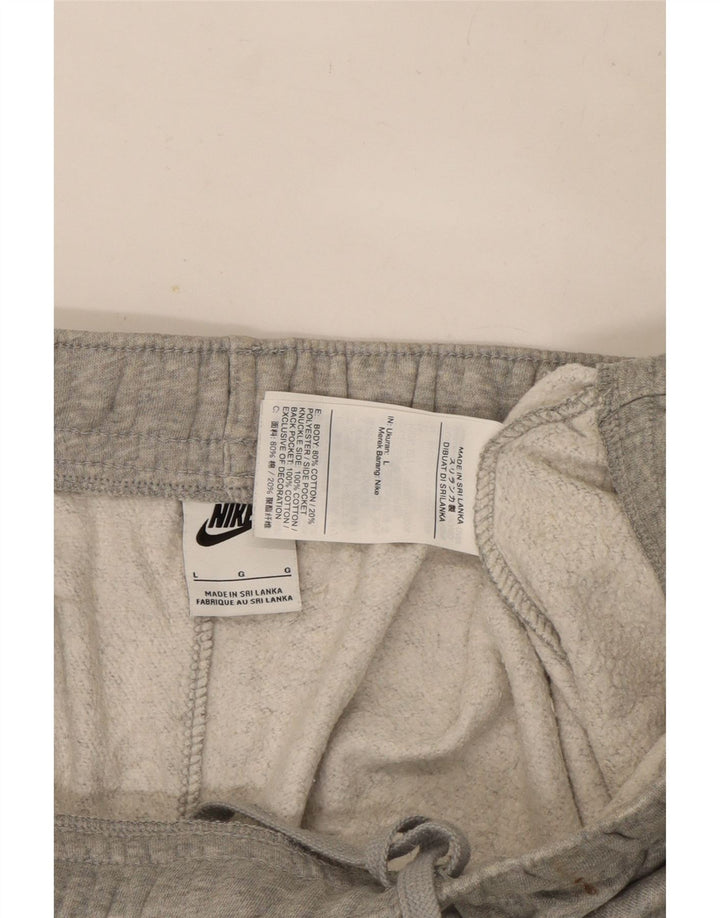 Męskie spodnie dresowe Nike, duże, szare, bawełniane w cętki