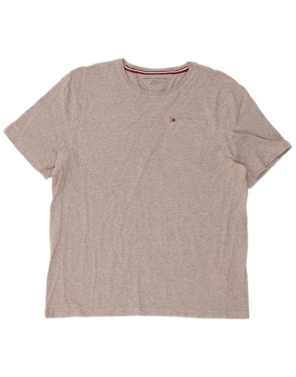 T-shirt męski Tommy Hilfiger Top XL, szary, bawełniany