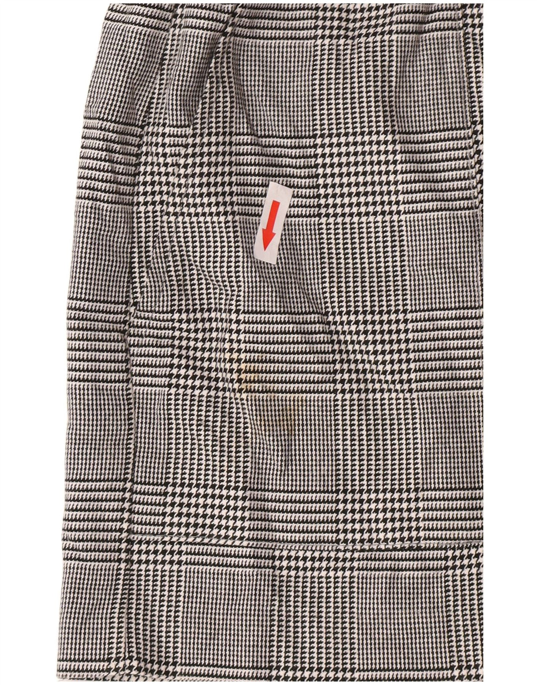 Damskie spodenki chino z wysokim stanem Zara, duże W30, szary pepitka, poliester
