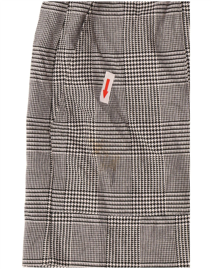 Damskie spodenki chino z wysokim stanem Zara, duże W30, szary pepitka, poliester