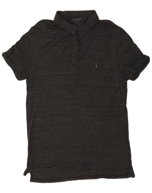 Męska koszulka polo All Saints, duża, szara, nakrapiana