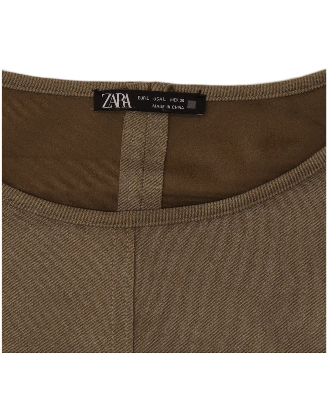 Damska sukienka typu shift Zara UK 16, duża, khaki