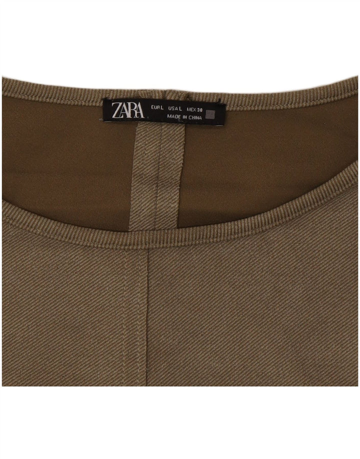Damska sukienka typu shift Zara UK 16, duża, khaki