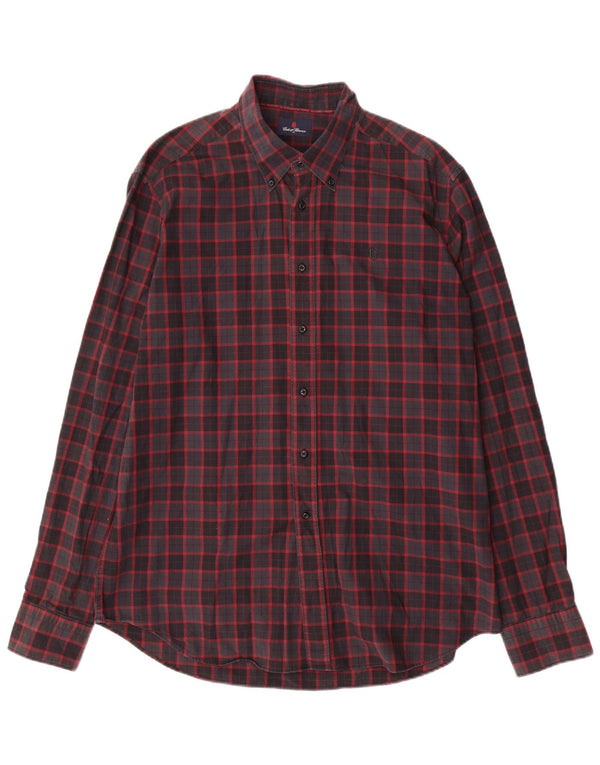 Koszula męska Conte of Florence 2XL, bawełniana w czerwoną kratę