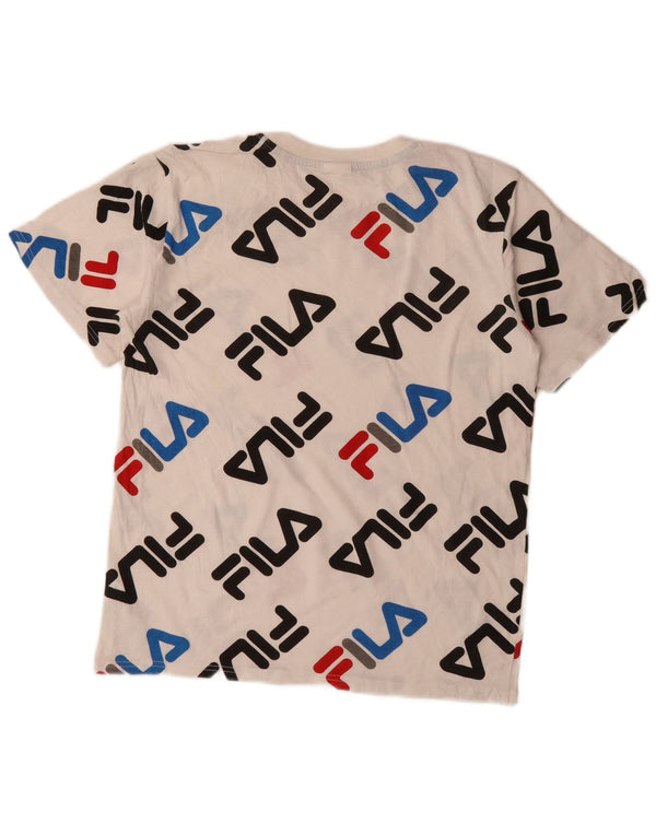 Chłopięcy T-shirt z grafiką Fila 15-16 lat XL, biała bawełna