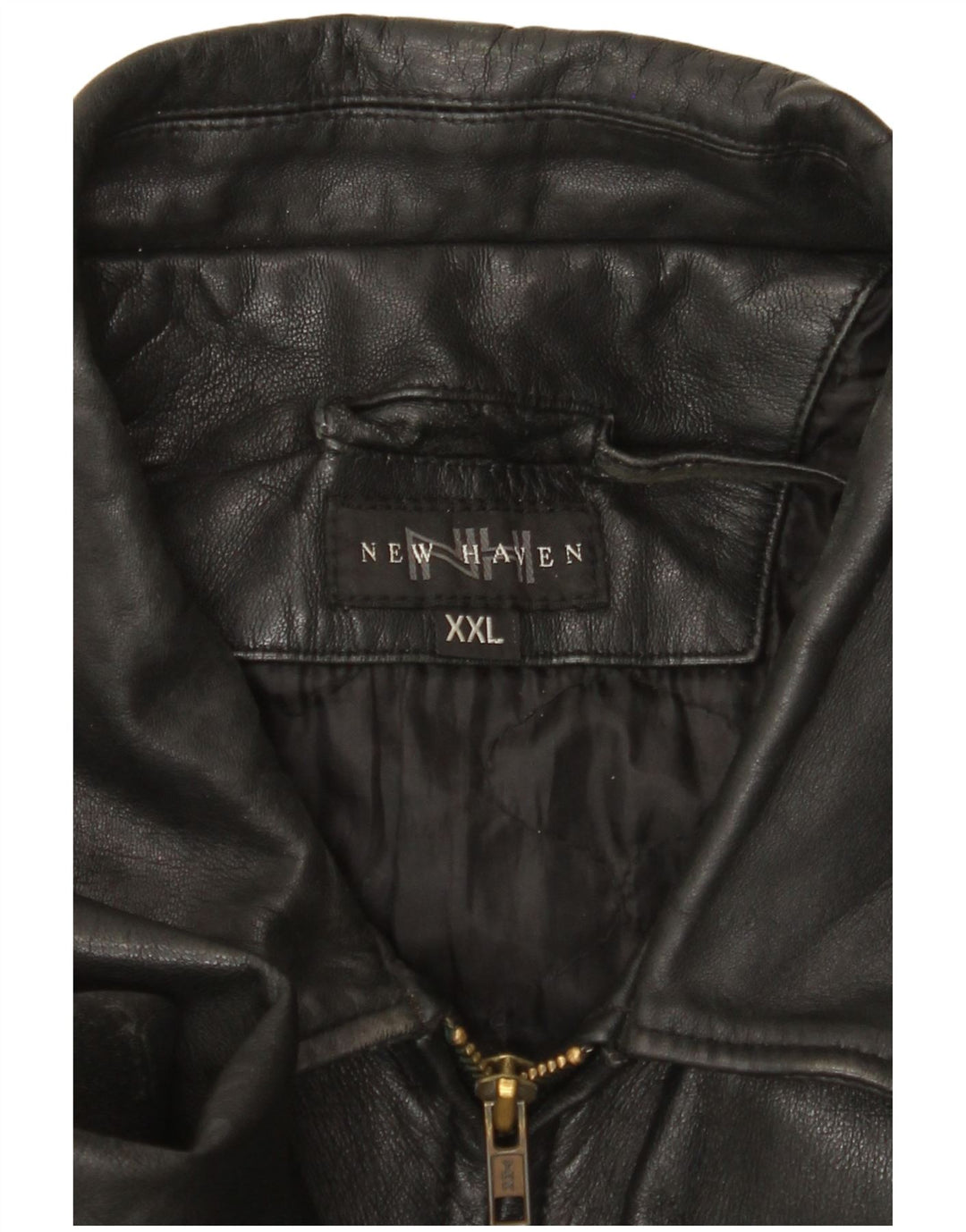 Męska kurtka skórzana VINTAGE UK 44 2XL czarna