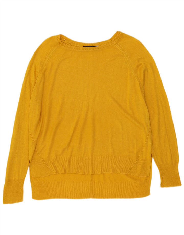 Sweter damski Zara z dekoltem w łódkę UK 14, średni żółty