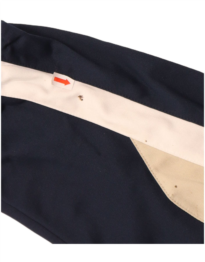 REEBOK Męska kurtka dresowa, średnia granatowa, poliester w blokach kolorów