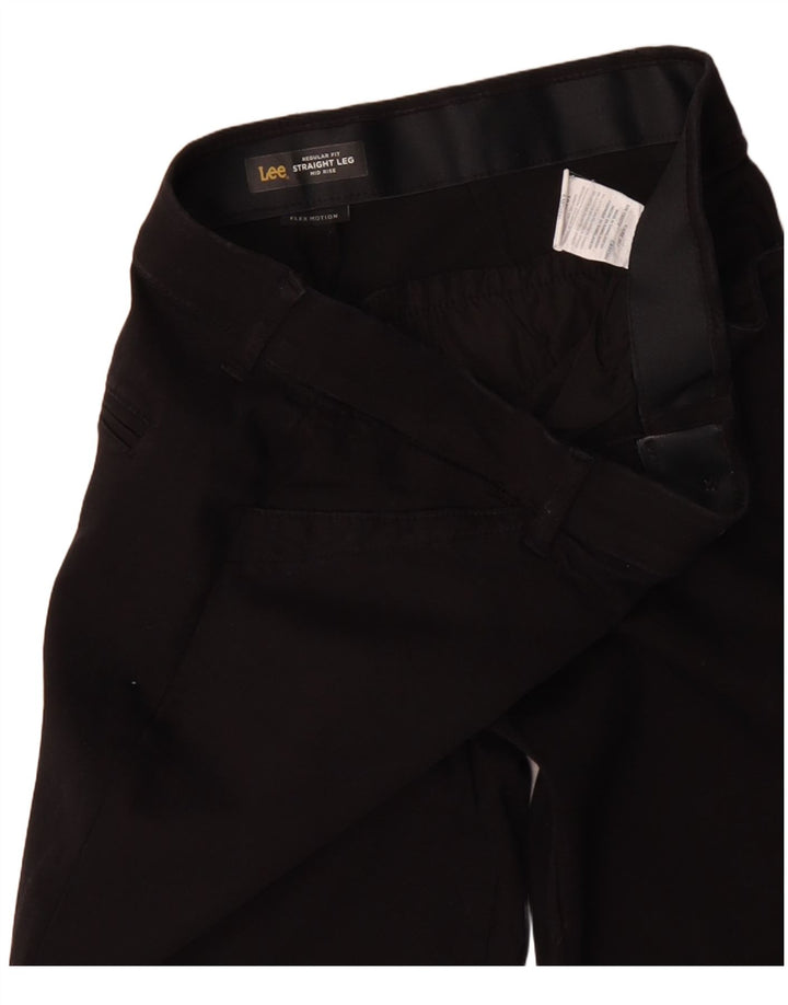 Damskie spodnie codzienne LEE ze średnim stanem i regularnym krojem US 8 Medium W32 L30 czarne