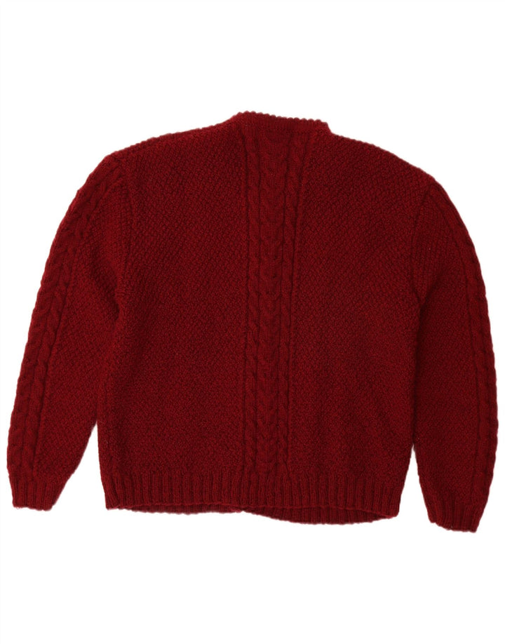 Sweter damski VINTAGE UK 14, duży, bordowy