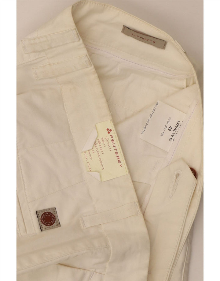 Damskie spodenki Chino PEUTEREY IT 42 Medium W32 Biała bawełna