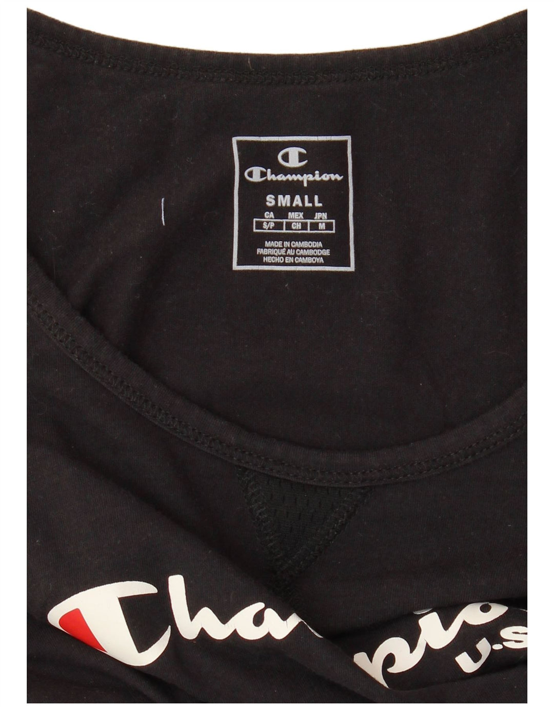 Damska koszulka graficzna CHAMPION Top UK 10 Small Black