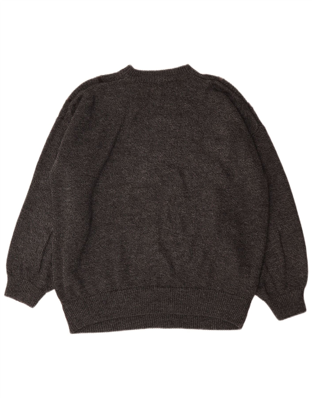 Vintage męski sweter z okrągłym dekoltem 2XL w szare paski