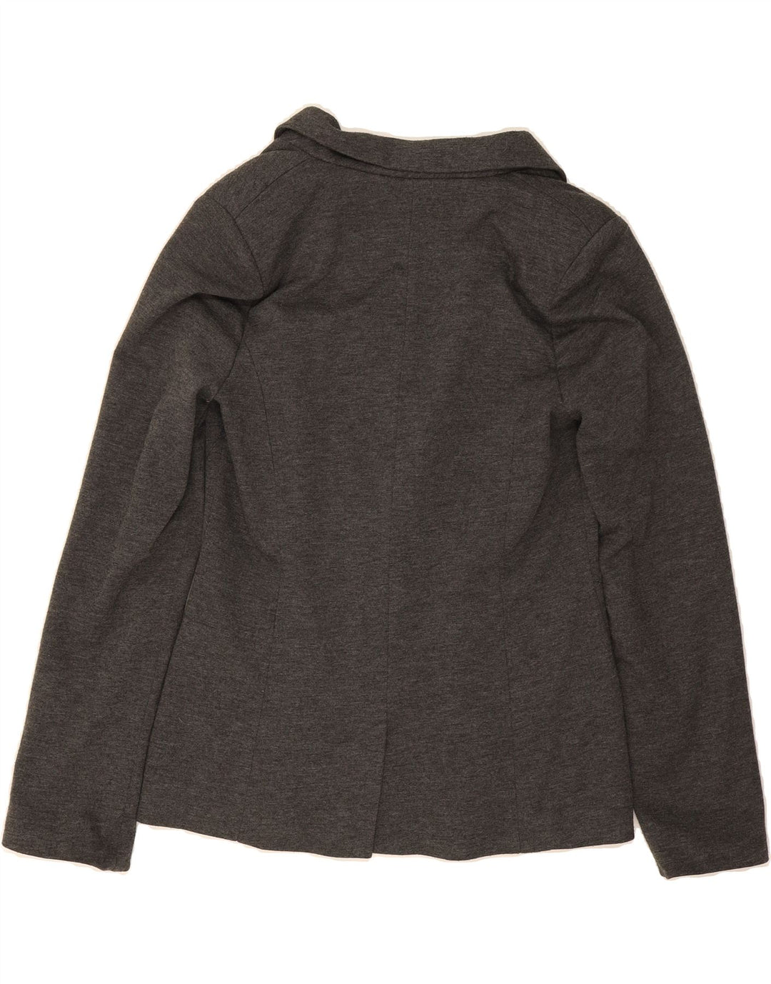 DEBENHAMS Womens 1 Button Blazer Jacket UK 12 Medium Grey Polyester Vintage Debenhams and Second-Hand Debenhams from Messina Hembry 