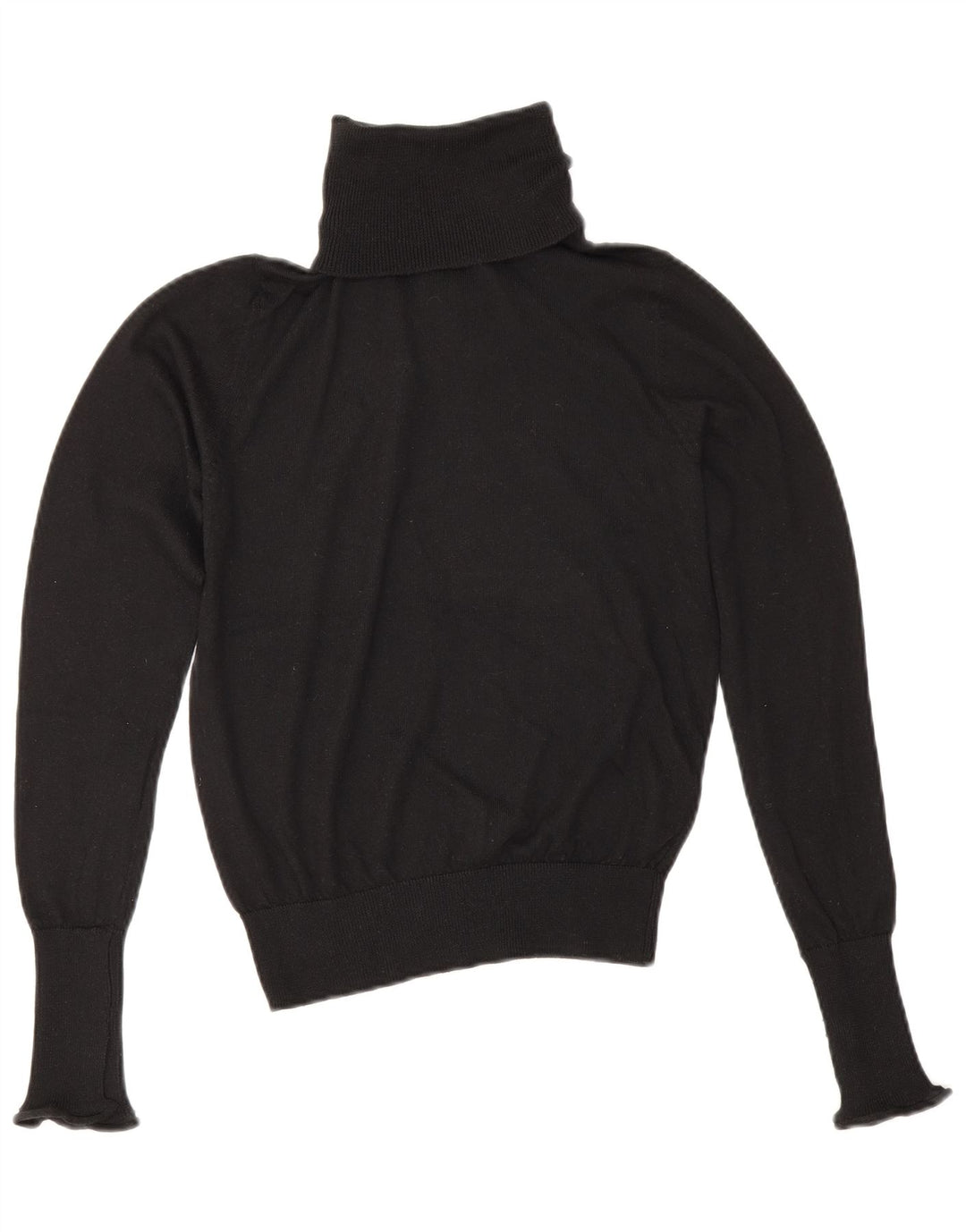 Damski sweter z golfem Zara UK 6 XS, czarny poliester