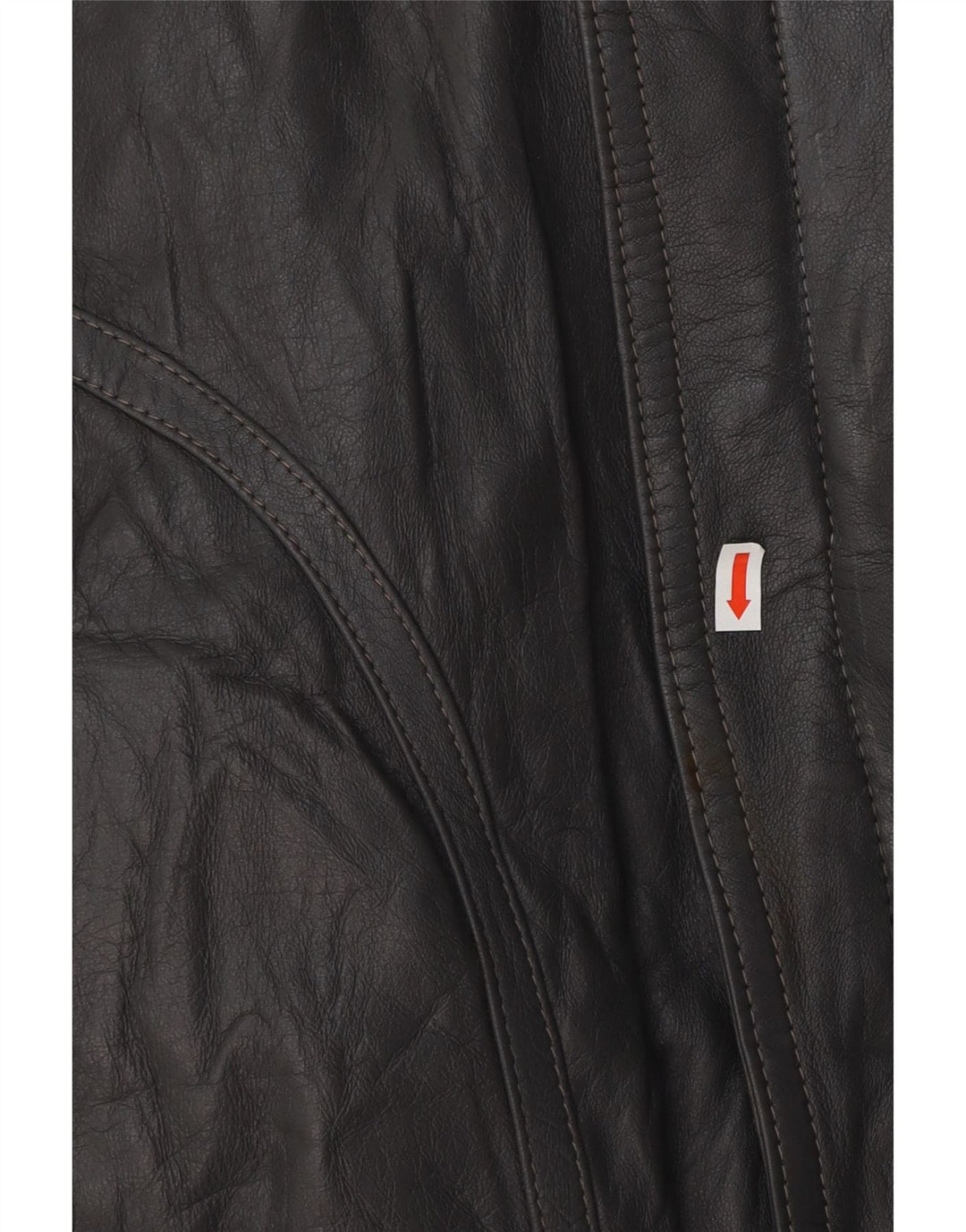 Męska kurtka skórzana VINTAGE UK 40, duża, szara skóra