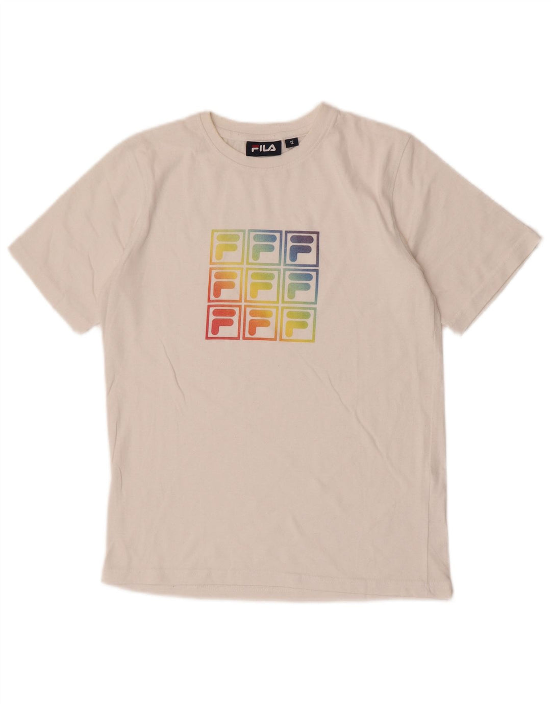Damska koszulka z grafiką Fila Top UK 12 Medium White