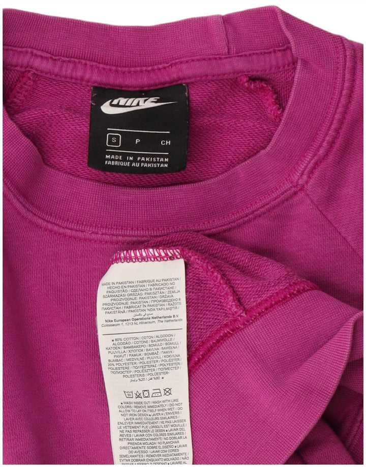 Damski sweter oversize Nike UK 10, mały, różowy, bawełniany