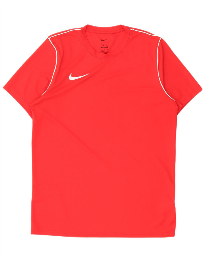 Męski T-shirt Nike Dri Fit Slim Fit, duży, czerwony, poliester