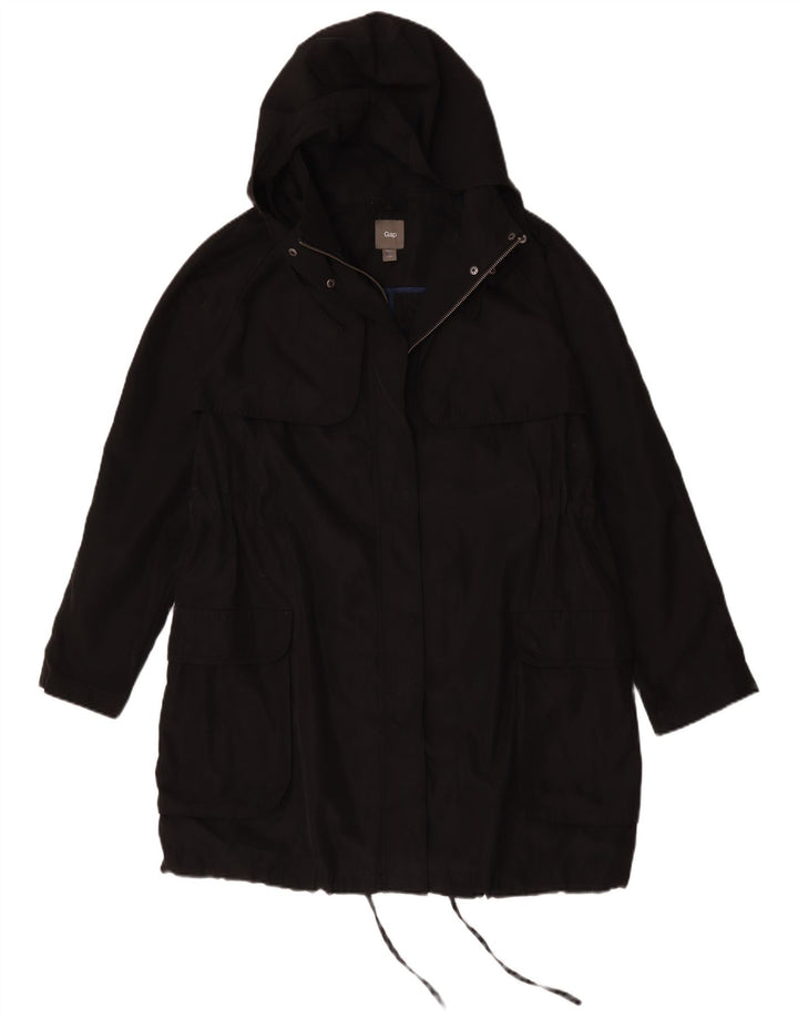 Gap Damska kurtka typu parka z kapturem, oversize UK 16, duża, czarna Poliester