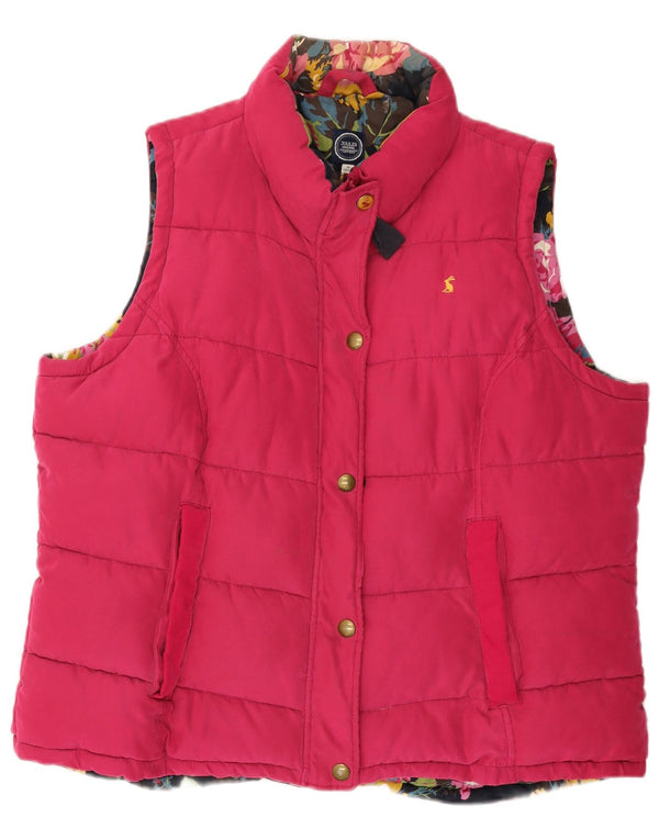 JOULES Womens Padded Gilet UK 20 2XL Pink Polyester