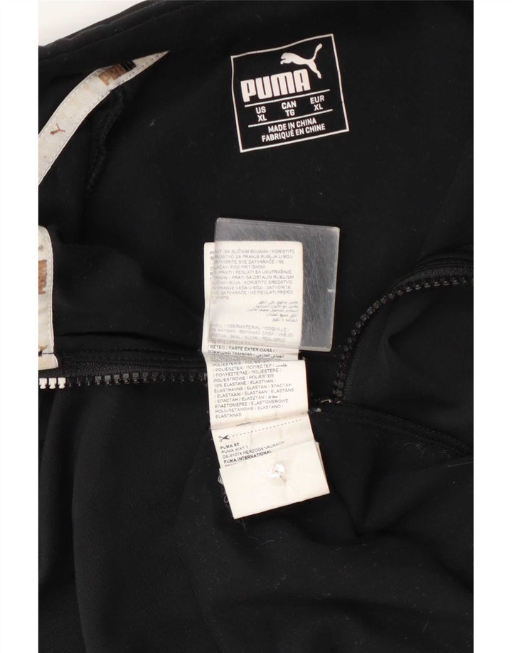 Męski dres Puma z zamkiem błyskawicznym i topem XL, czarny poliester