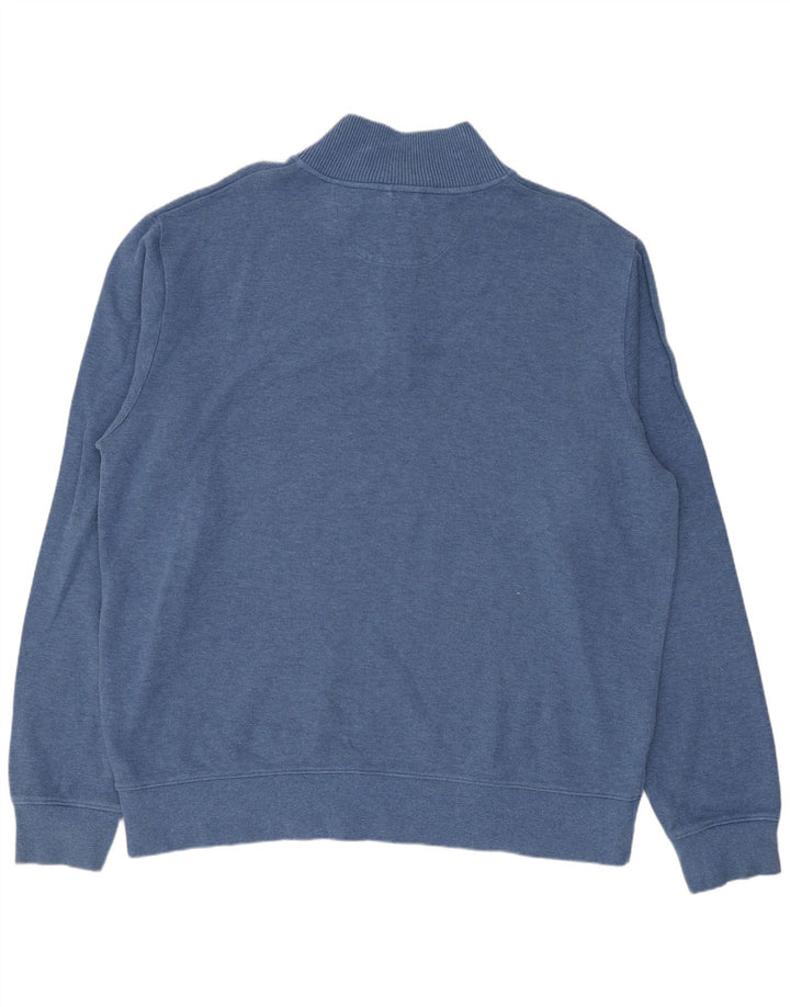 Męski sweter z zamkiem błyskawicznym GANT 3XL, niebieski, bawełniany