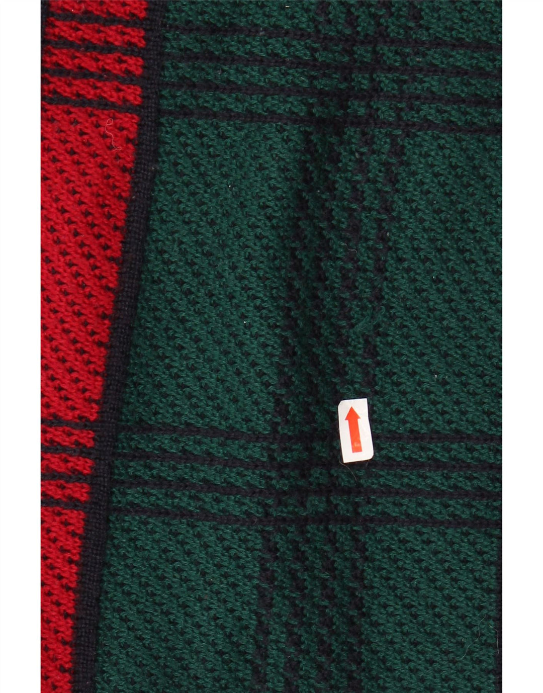 VINTAGE Męski sweter z dekoltem w kształcie litery V, duży, wełniany zielony w paski