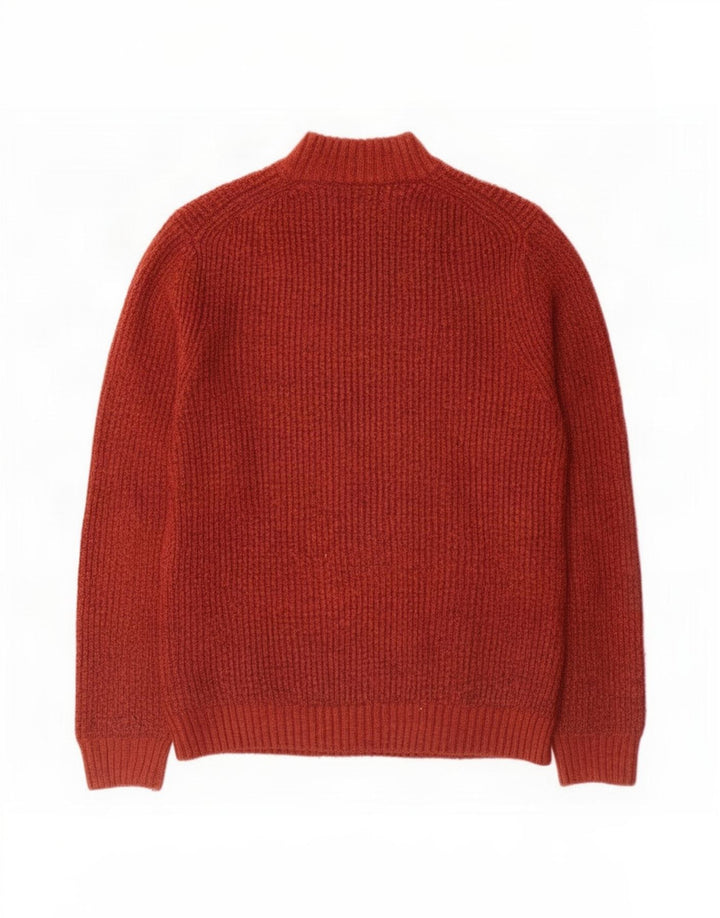 Marks & Spencer Męski sweter z golfem, średniobrązowy, akrylowy