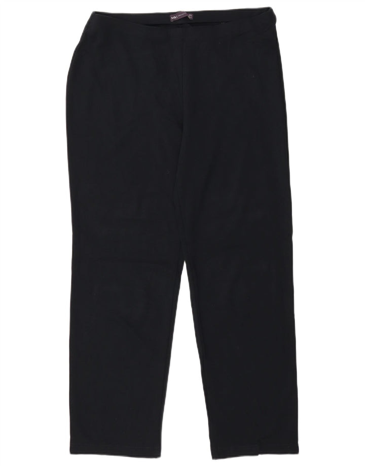Spodnie damskie Marks & Spencer UK 14 Large W34 L29 Czarna wiskoza