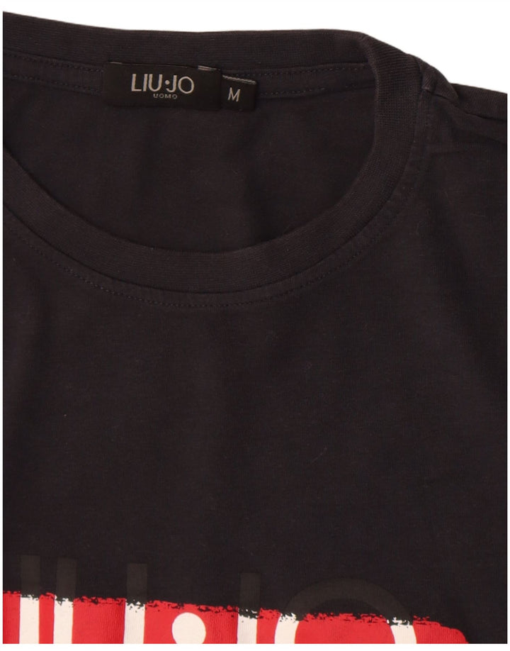 Męski T-shirt Liu Jo z grafiką, średni czarny
