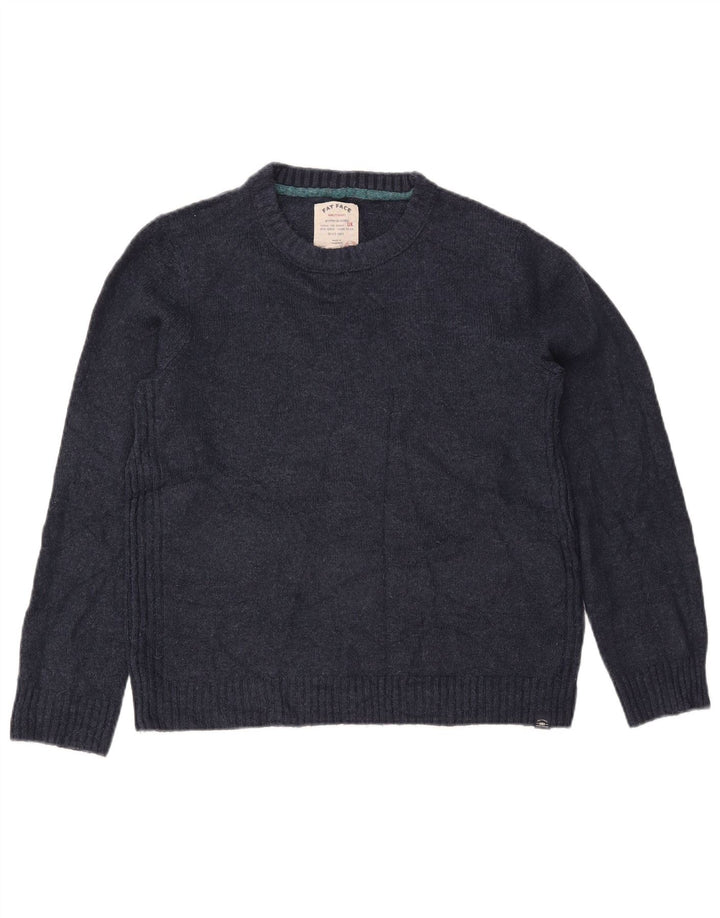 Damski sweter oversize FAT FACE z okrągłym dekoltem UK 10, mały, granatowy