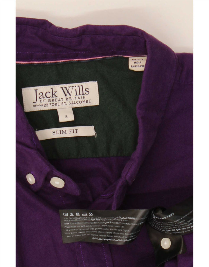 Koszula męska Jack Wills o dopasowanym kroju, mała, fioletowa, bawełniana