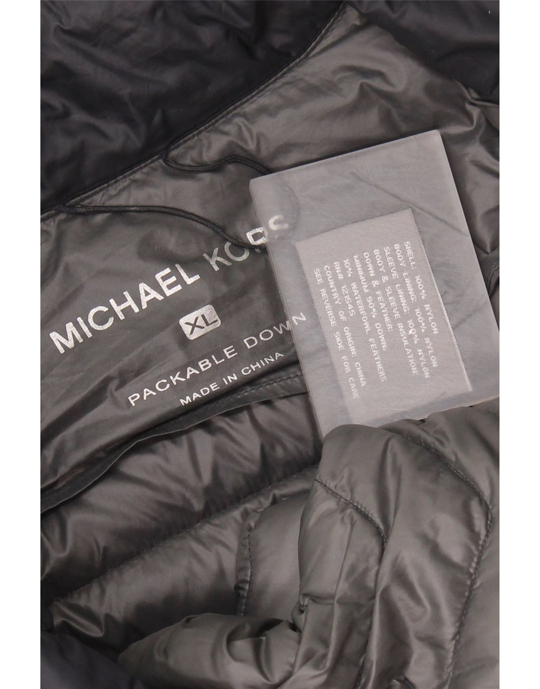 Męska ocieplana kurtka MICHAEL KORS UK 42 XL, granatowa, nylonowa