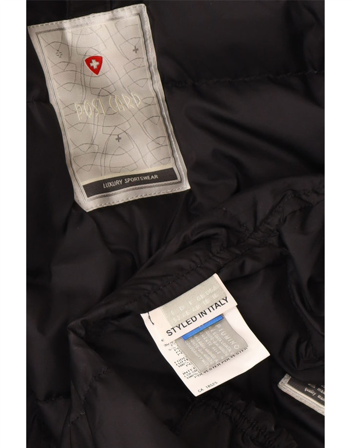 Damski ocieplany płaszcz pocztowy UK 18 XL, czarny, poliestrowy, zimowy