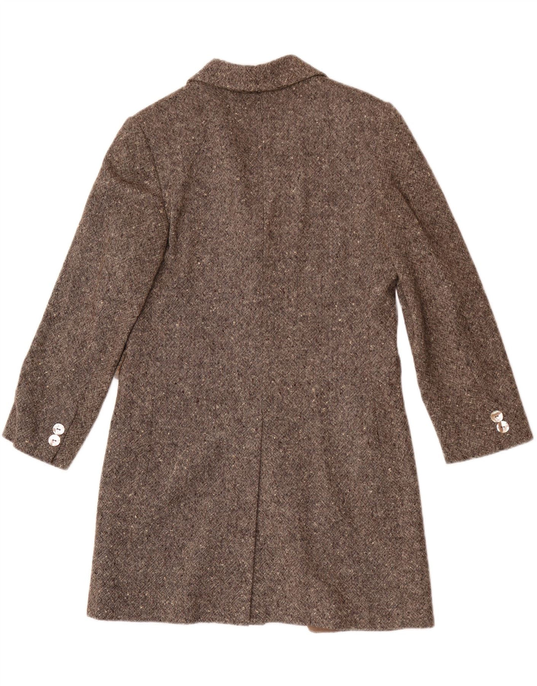 Płaszcz damski w stylu vintage UK 10, mały, beżowy, wełniany