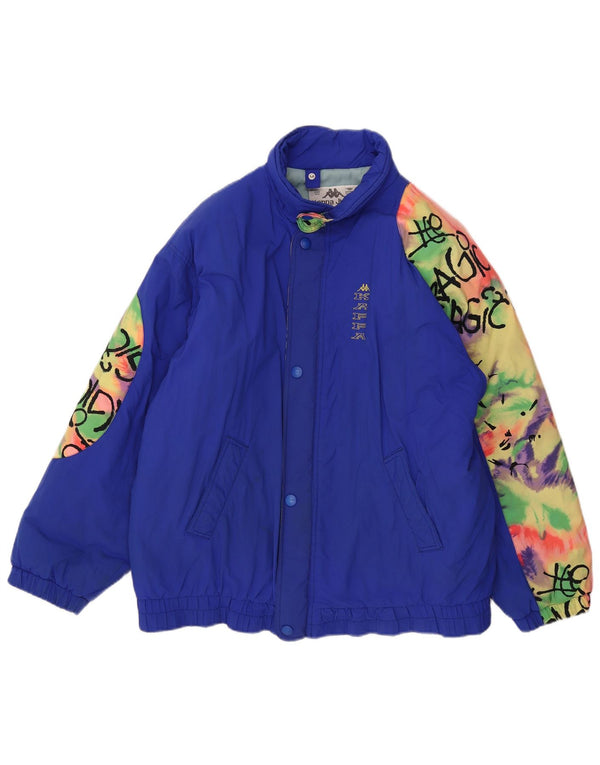 Kappa Boys Graphic Relaxed Fit Ski Jacket 15-16 Years Blue Colourblock