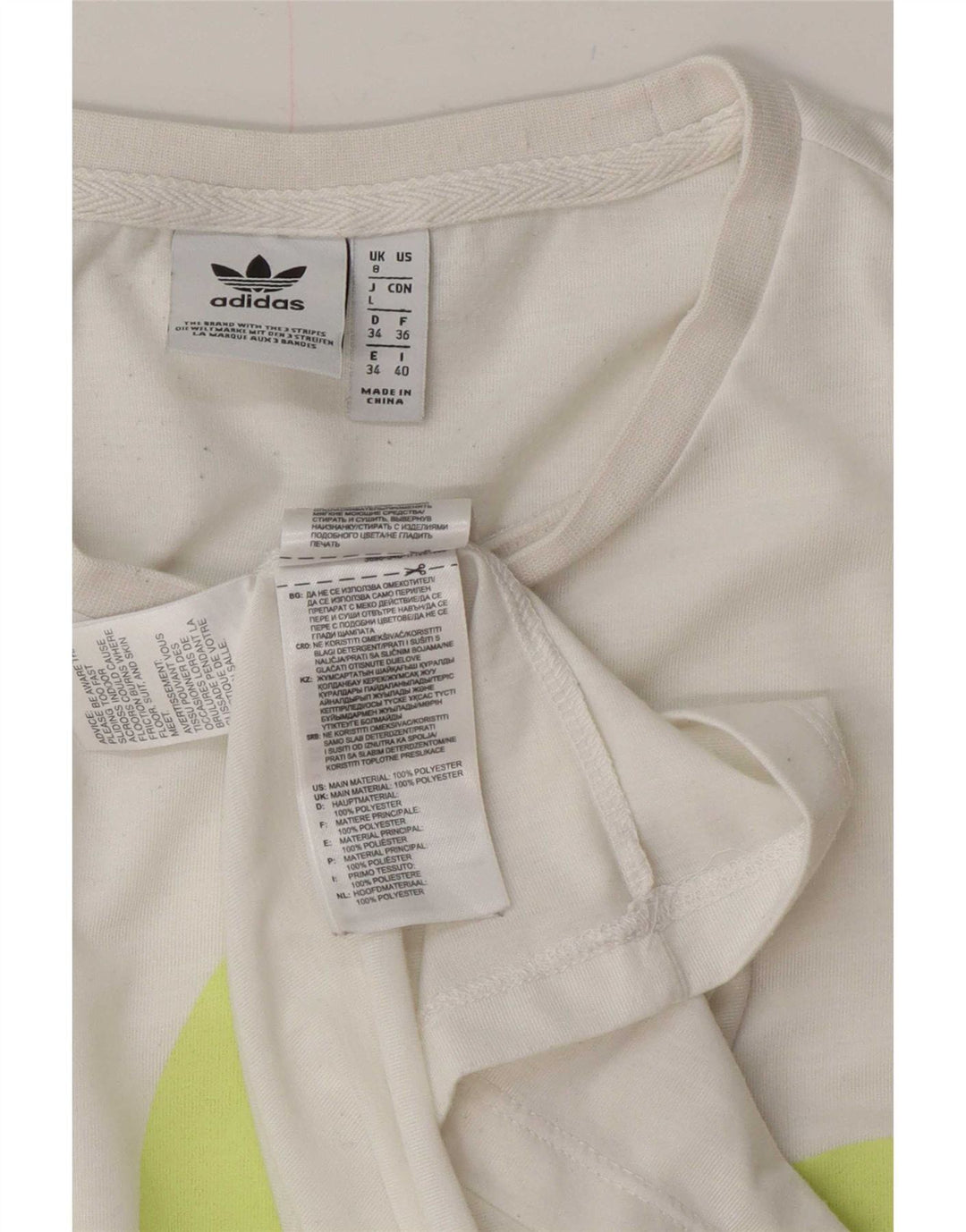 Damska koszulka Adidas Oversized Graphic Top UK 8 Small White