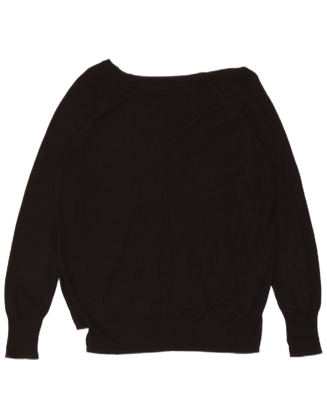 Damski sweter ZARA z dekoltem w łódkę UK 14, duży, czarny, syntetyczny