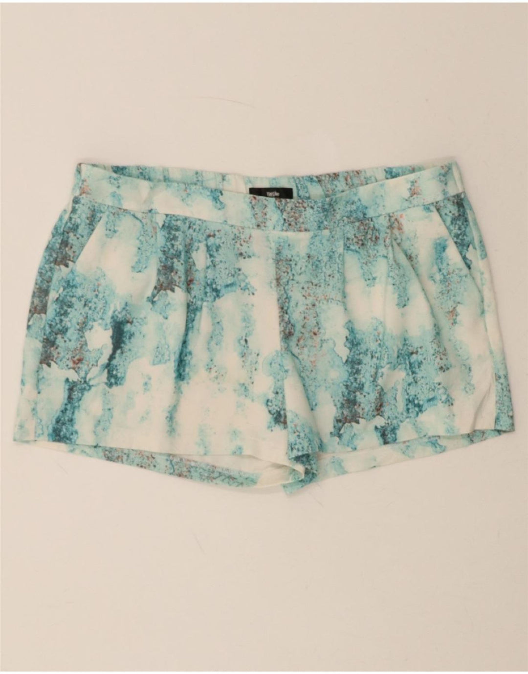 MOSSIMO Womens Hot Pants Large W36  Blue Tie Dye Polyester Vintage Mossimo and Second-Hand Mossimo from Messina Hembry 